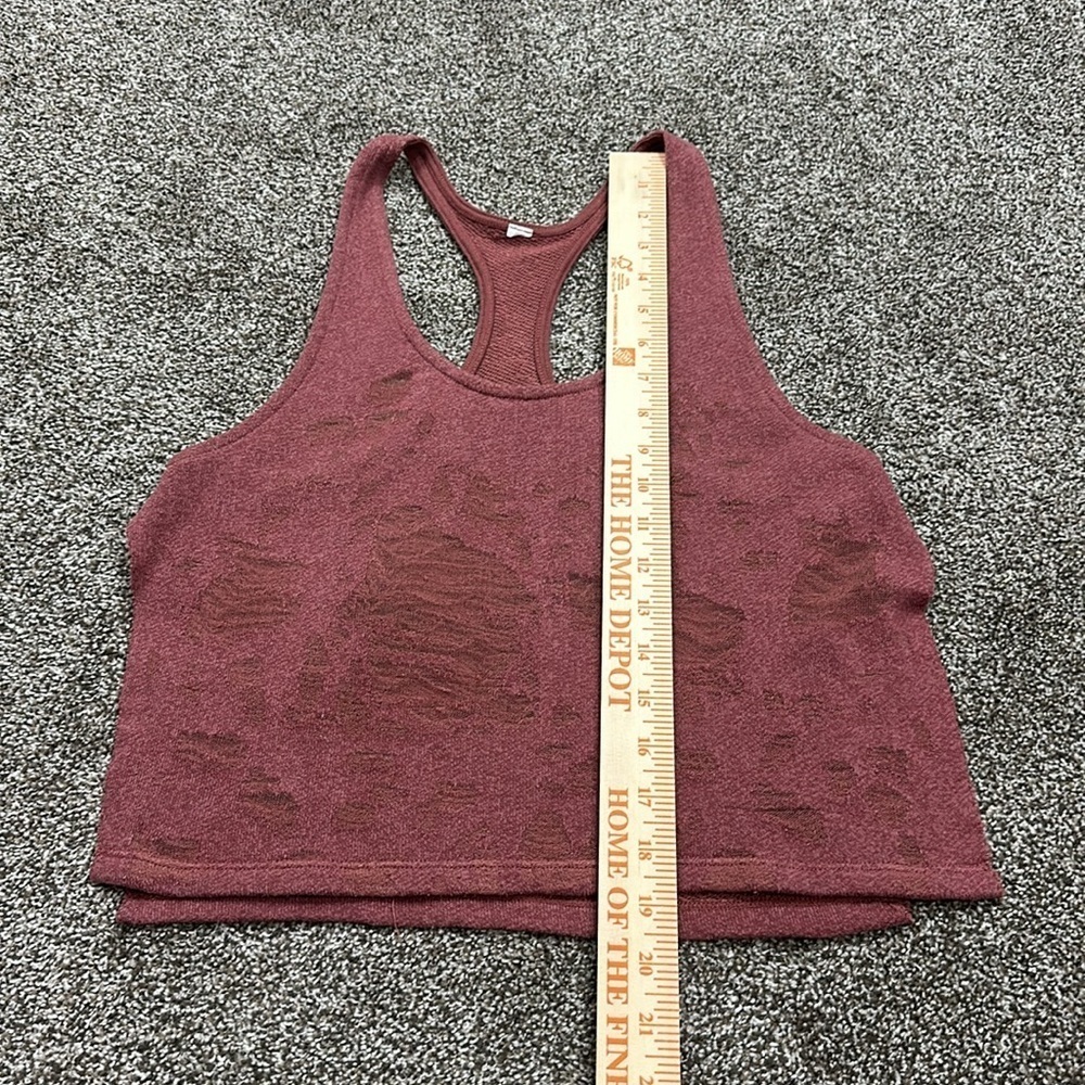 ALO racerback distressed shredded workout top - no size tag - fits like a small - Picture 5 of 11